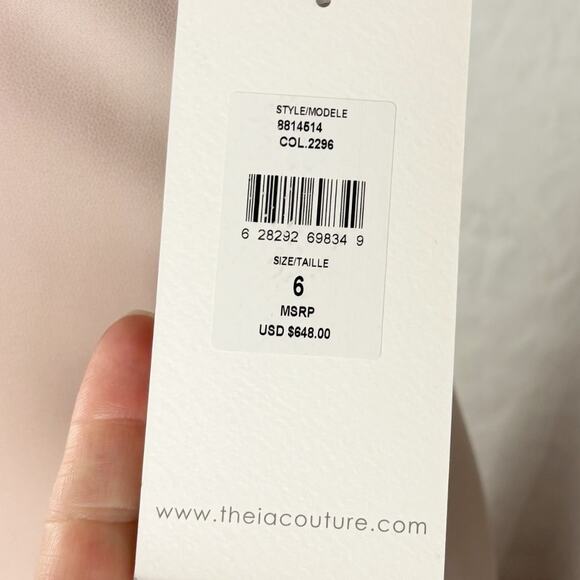 THEIA Ariana Midi Dress 6 Pink NWT - Picture 10 of 11
